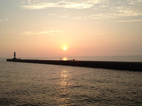 Sunset over the North Pier